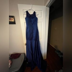 Sarahbridal Embroidered Lace Mermaid Formal Prom Dress (Royal Blue) US 8